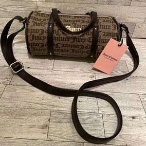 Juicy Couture Taupe/Brown mini Barrel purse Nwt